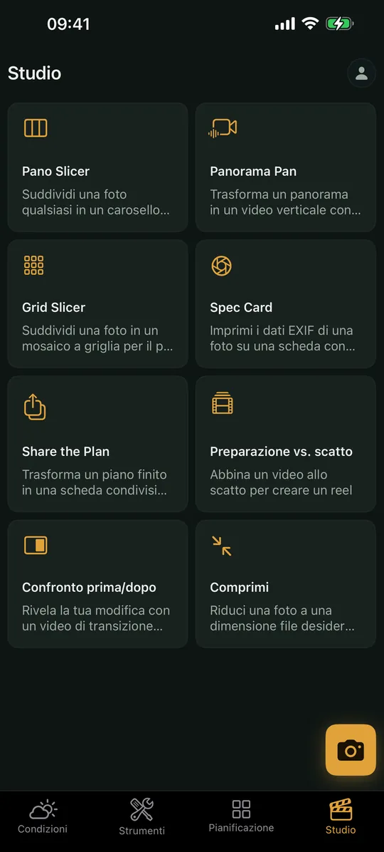 La schermata «Studio» nell’app Viewpoint